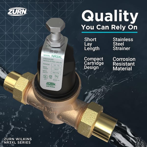 Wilkins 1 in. NR3XL Pressure Reducing Valve Single Union Female x