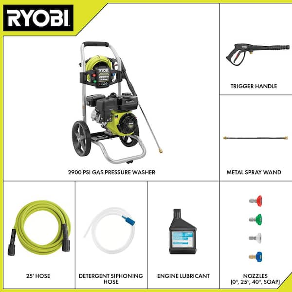 2900 PSI 2.5 GPM Cold Water Gas Pressure Washer with 212cc Engine