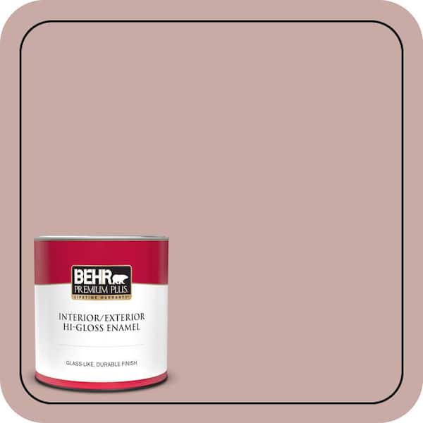 BEHR PREMIUM PLUS 1 qt. #700A-3 Pottery Clay Hi-Gloss Enamel Interior/Exterior Paint & Primer