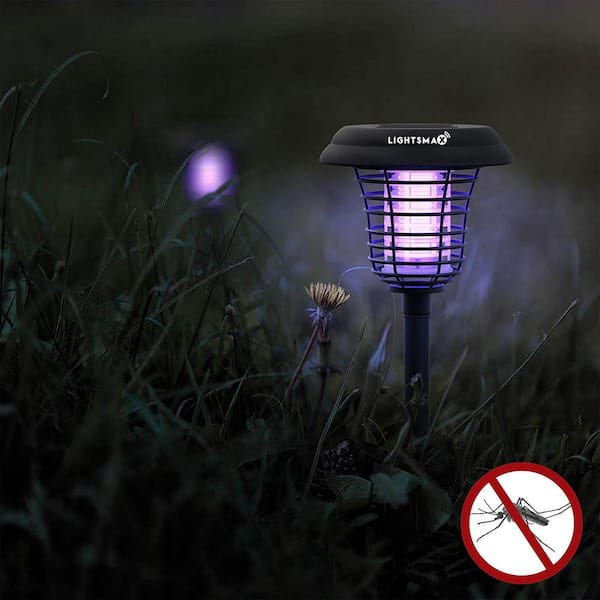 2 LED Garden Lawn Solar Mosquito Killer Light Insect Pest Bug Zapper Lamp Lights 