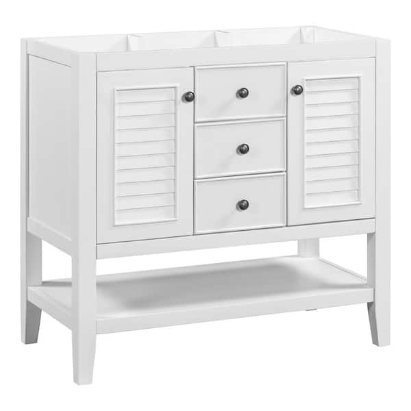 FAMYYT 36 in. W x 17 in. D x 33.4 in. H Bath Vanity Cabinet without Top in White