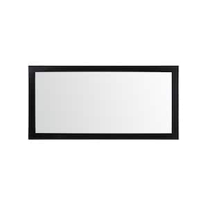36 in. H x 72 in. W Rectangle Framed Black Modern Vanity Mirror