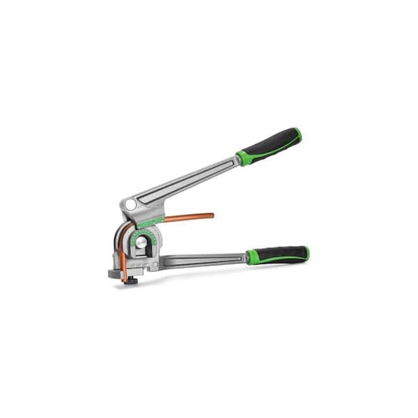 Flexzion Manual Aluminum Tubing Bender – 1/2-Inch OD For HVAC, Soft Copper, Brass & Aluminum Pipes, 180-Degree Bends With Wide Hook Grip