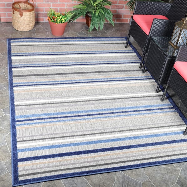 Eldwin Grey 9 ft. x 12 ft. Oriental Area Rug