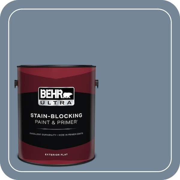 BEHR ULTRA 1 gal. #570F-5 Skipper Flat Exterior Paint & Primer