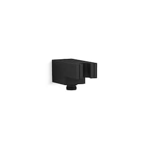 Statement Wall-Mount Handshower Holder with Supply Elbow And Check Valve in Matte Black