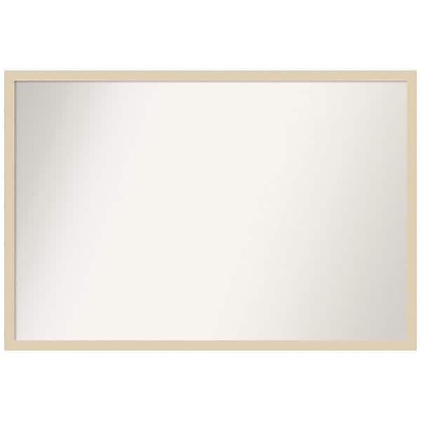 Amanti Art Svelte Natural 37.5 in. W x 25.5 in. H Non-Beveled Wood Bathroom Wall Mirror in Unfinished Wood