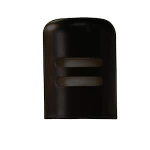 1-5/8 in. x 2-1/4 in. Solid Brass Air Gap Cap Only, Non-Skirted, Matte Black