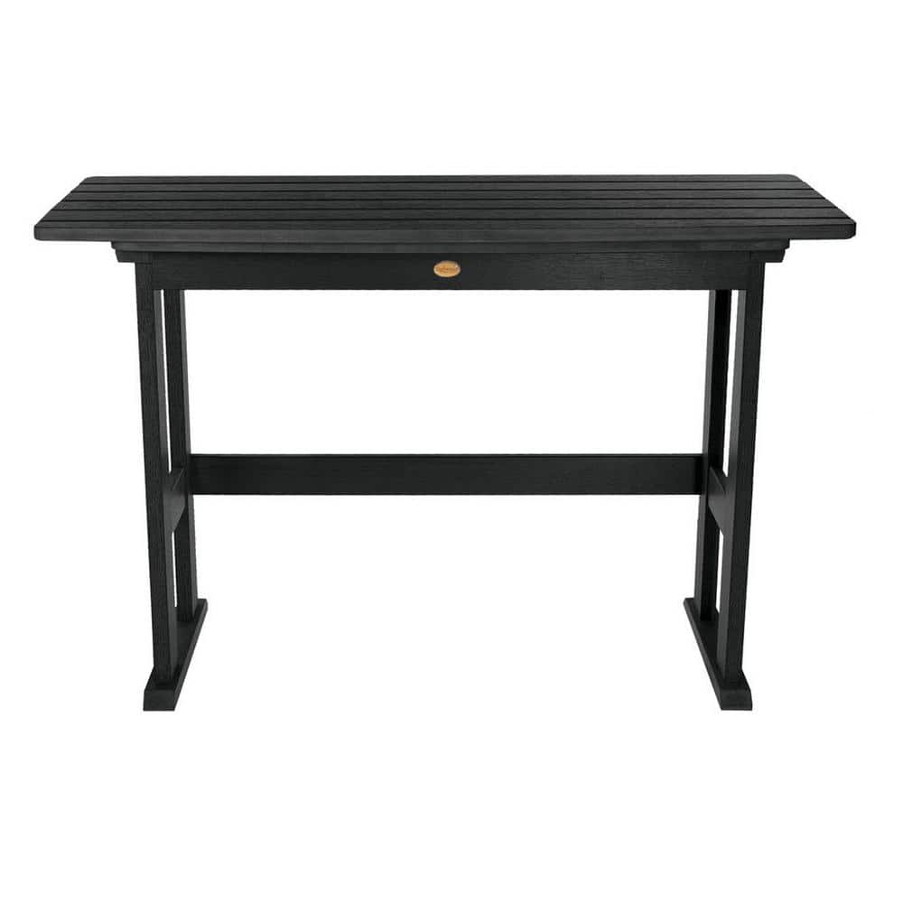 Lehigh Black Recycled Plastic Counter Height Balcony Table