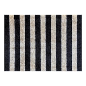 In-Home Washable/Non-Slip Farm House Stripes 2 ft. 3 in. x 1 ft. 5 in. Area Rug & Mat
