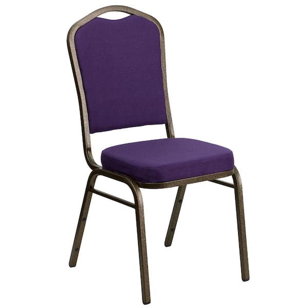 Carnegy Avenue Fabric Stackable Chair in Purple