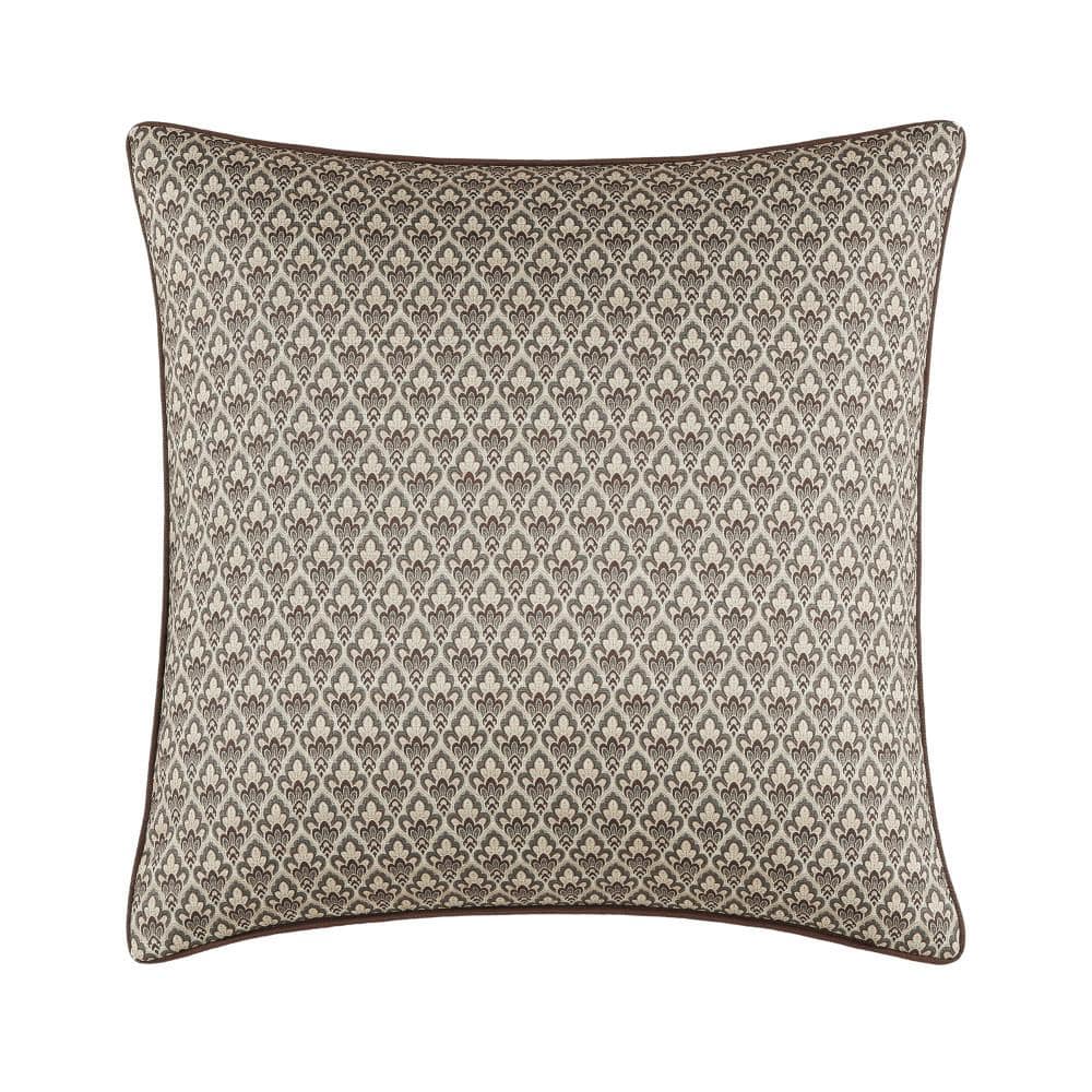 Maren Chocolate Geometric Polyester Euro Sham 26 in. L X 26 in. W