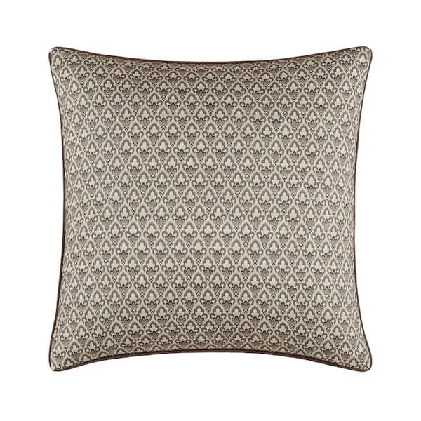 Unbranded Maren Chocolate Geometric Polyester Euro Sham 26 in. L X 26 in. W