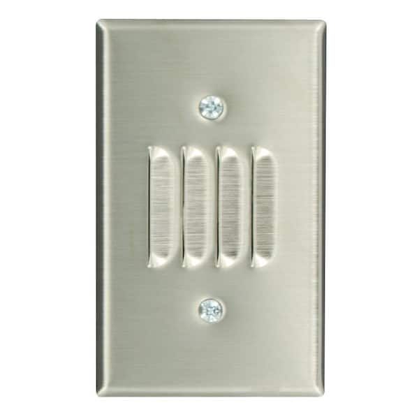 Leviton 1-Gang Stainless Steel 302 Non-Magnetic Horizontal Louvre Metal Standard Wall Plate (1-Pack) 84079-40