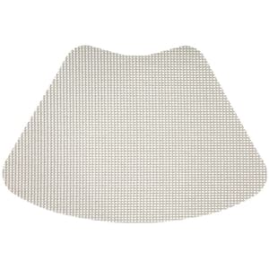 Fishnet 19 in. x 13 in. Light Gray PVC Covered Jute Wedge Placemat (Set of 6)
