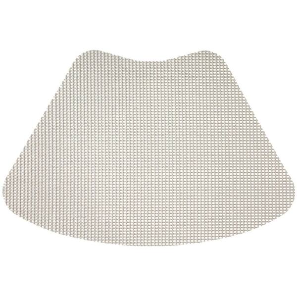 Kraftware Fishnet 19 in. x 13 in. Light Gray PVC Covered Jute Wedge Placemat (Set of 6)