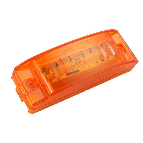 Grote SuperNova Sealed Turtleback II LED Clearance Marker Light with Optic Lens (Hardwire)-Amber