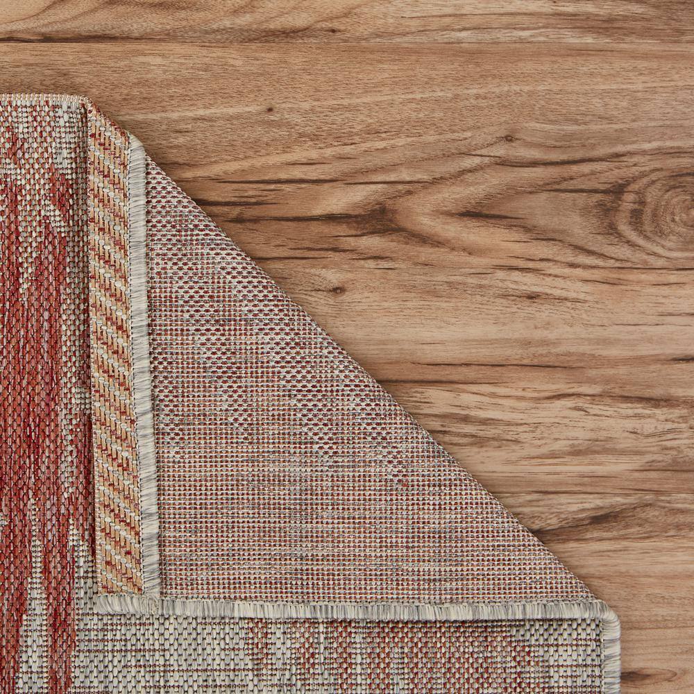 Coastal Charm Red & Beige Tropical Palms 5' x 7' Indoor/Outdoor Rug