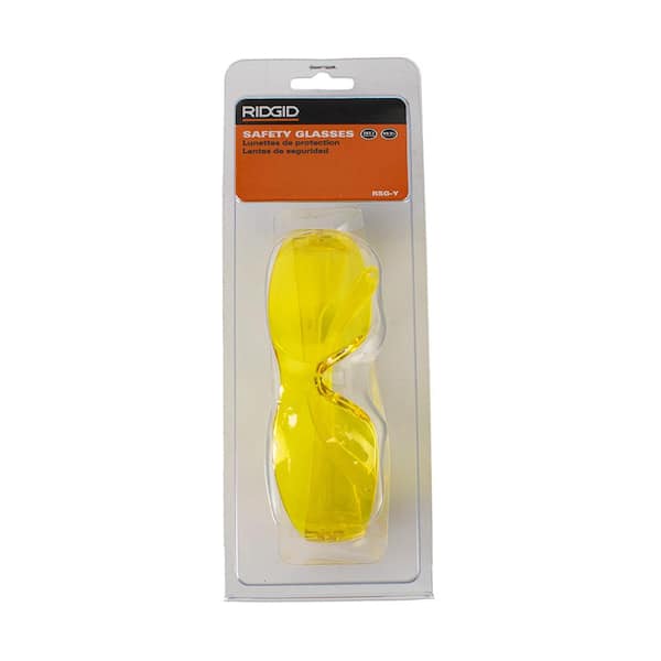 RIDGID Cut and Grind Safety Glasses- Yellow