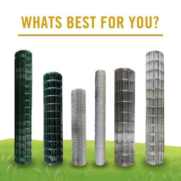 NUVO IRON Welded Wire Mesh 3 ft. x 50 ft. Utility Fence, 2 in. x 4 in. Rectangular Mesh, Hot Dipped Galvanized