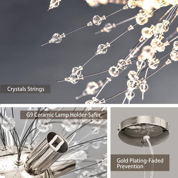 EDISLIVE Calzada Decor 9-Light Chrome Dandelion Firework