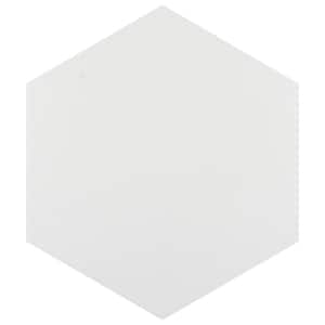 Hexatile Matte Blanco 7 in. x 8 in. Porcelain Floor and Wall Tile (7.5 sq. ft./Case)