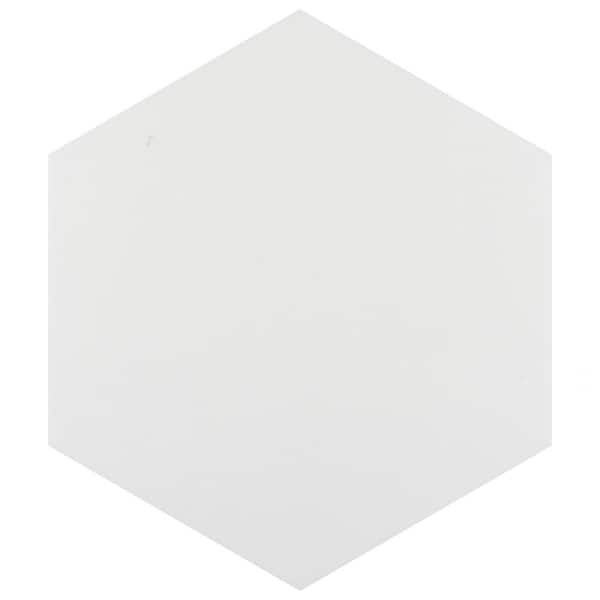 Merola Tile Hexatile Matte Blanco 7 in. x 8 in. Porcelain Floor and Wall Tile (7.5 sq. ft./Case)