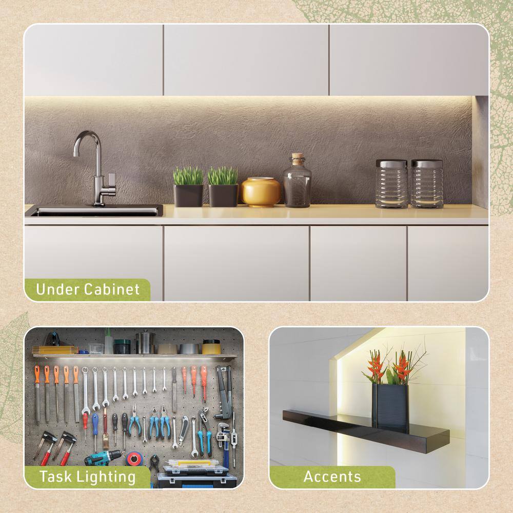 Warm White 36'' LED Under Cabinet Strip Light Kit
