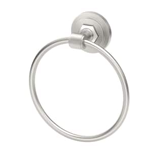 Lizzie Wall Mounted Towel Ring in Brushed Nickel