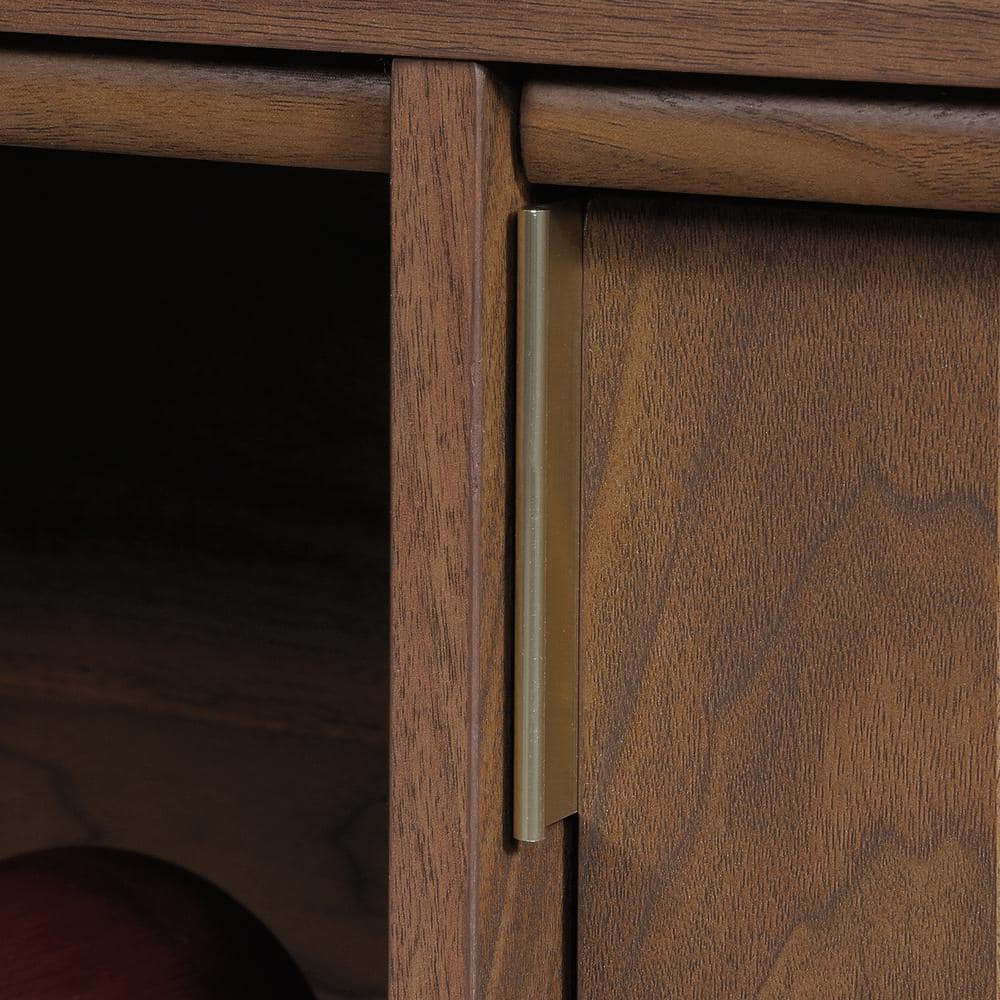 Grand Walnut Mid-Century 44'' TV and Storage Credenza