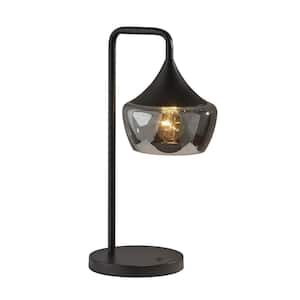 20.25 in. Black Standard Light Bulb Bedside Table Lamp