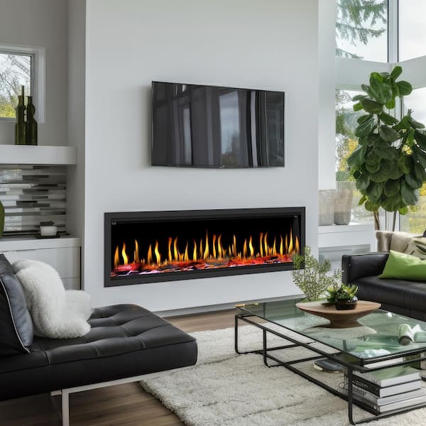 Dynasty Fireplaces Tempo Series 63 in. Wall Mounted Virtual