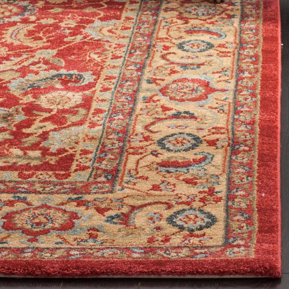Regal Elegance Red Synthetic 8' x 10' Hand-Knotted Area Rug