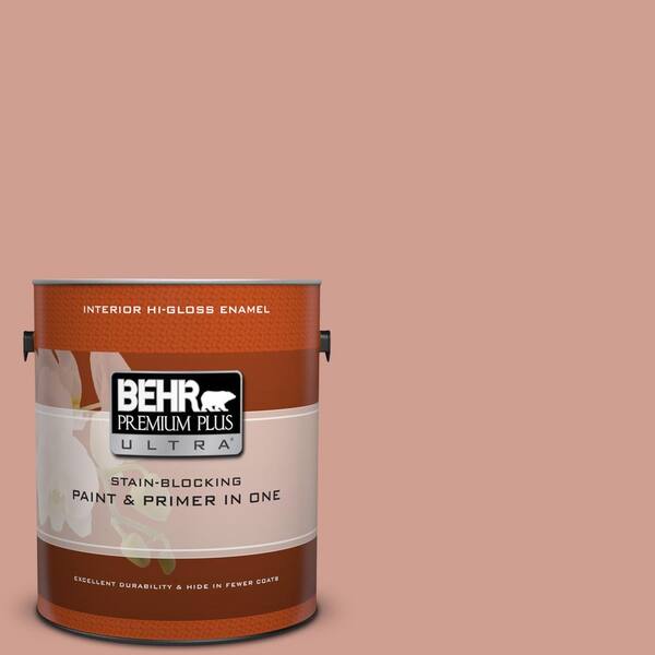 BEHR Premium Plus Ultra 1 gal. #S180-4 Shiny Kettle Hi-Gloss Enamel Interior Paint and Primer in One