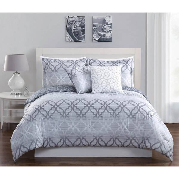 Unbranded Studio 17 Chrissy Charcoal 5-Piece Full/Queen Comforter Set