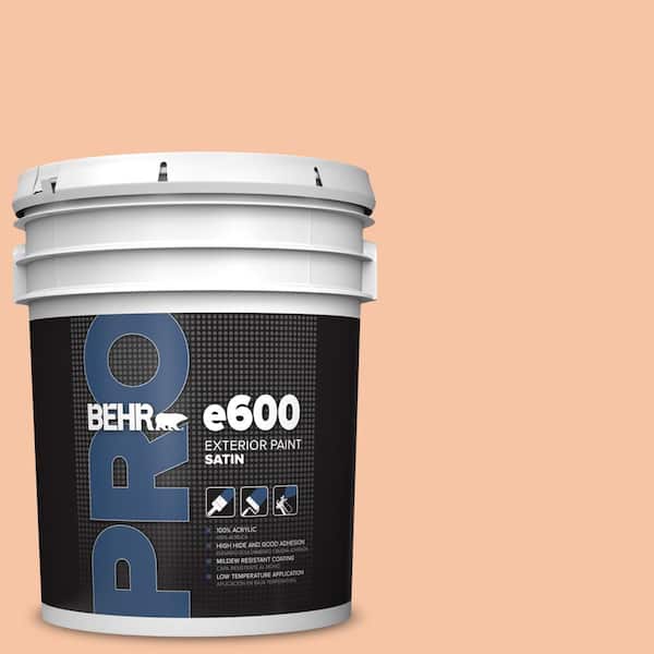 BEHR PRO 5 gal. #240C-3 Peach Damask Satin Exterior Paint