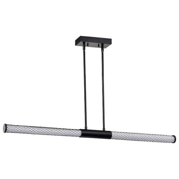 Kingsport Integrated LED Matte Black Billiard Light with Acrylic Lens
