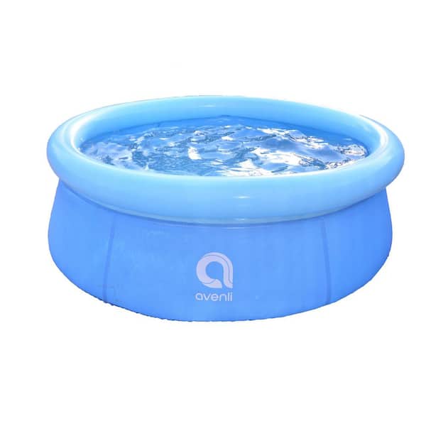 JLeisure Avenli 5.5 ft. Round 20 in. Deep Prompt Set Above Ground Outdoor Backyard Inflatable Kiddie Pool