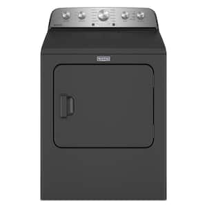 7.0 cu. ft. vented Front Load Gas Dryer in Volcano Black with Steam-Enhanced Cycles