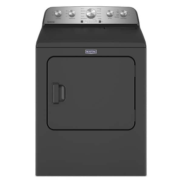 Whirlpool 7.0 cu. ft. vented Front Load Gas Dryer in Volcano Black with Steam-Enhanced Cycles