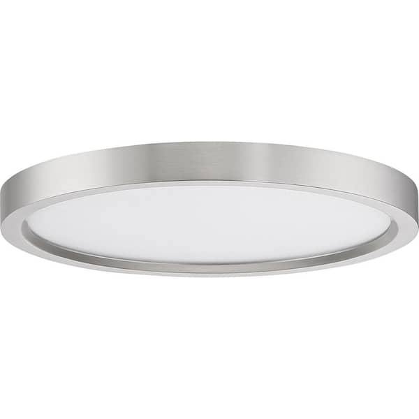 Quoizel Outskirt 11-in Brushed Nickel Modern/Contemporary Integrated LED Flush Mount Light