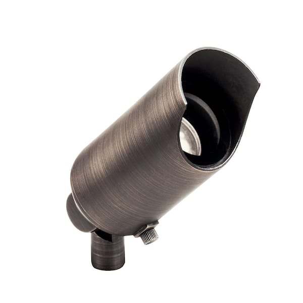 KICHLER Low Voltage 6 in. Centennial Brass Hardwired Outdoor Weather Resistant Spotlight with No Bulbs Included