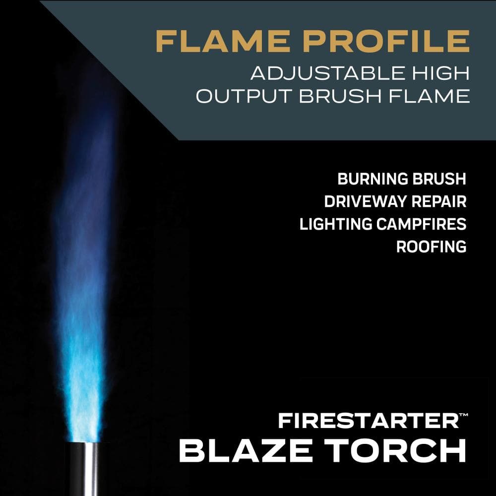 Adjustable Wide Brush Flame Propane Torch with Ergonomic Handle
