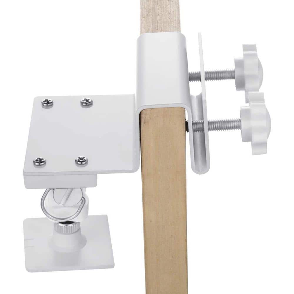 Universal Gutter Mount for Solar Panels and Security Cams, White