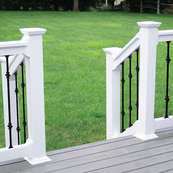 Royal Railing Series Black Galvanized Steel Windsor 6.7 in. H x 1/2 in. W 12 Balusters with Hardware Included
