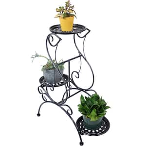 30 in. Victorian Grey Steel Plant and Flower Stand