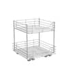 HOUSEHOLD ESSENTIALS 12 in. 2-Shelf Nickel Pantry Organizer with Slide-Out  Drawers 25310-1 - The Home Depot