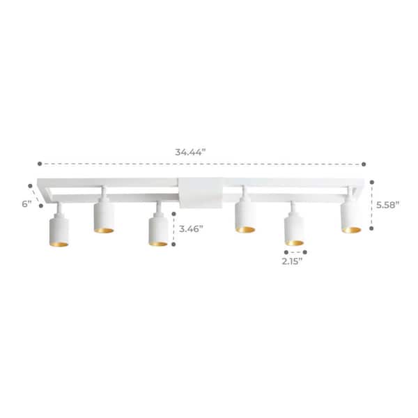 Vidalite White Modern Integrated LED Fixed Track Light, With 42 