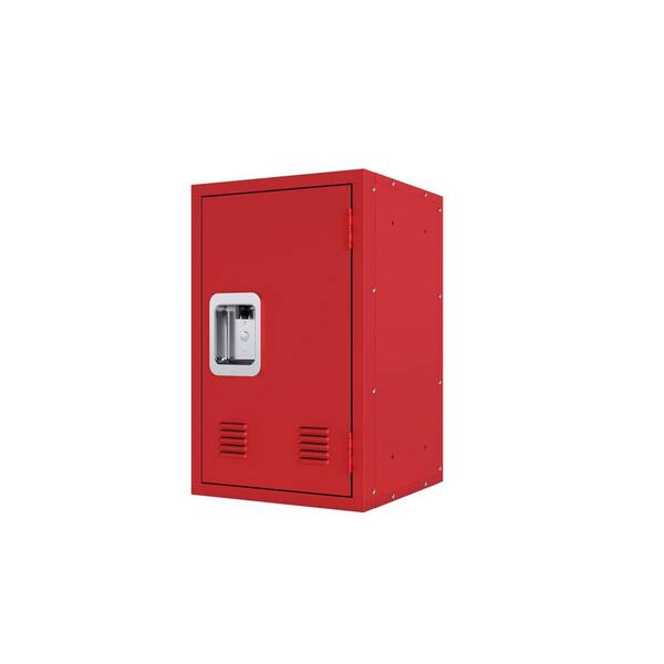 Amucolo 24 in. H x 15 in. W x 15 in. D Compact Detachable Red Steel Storage Cabinet Cube Storage Bin with Ample Storage Space