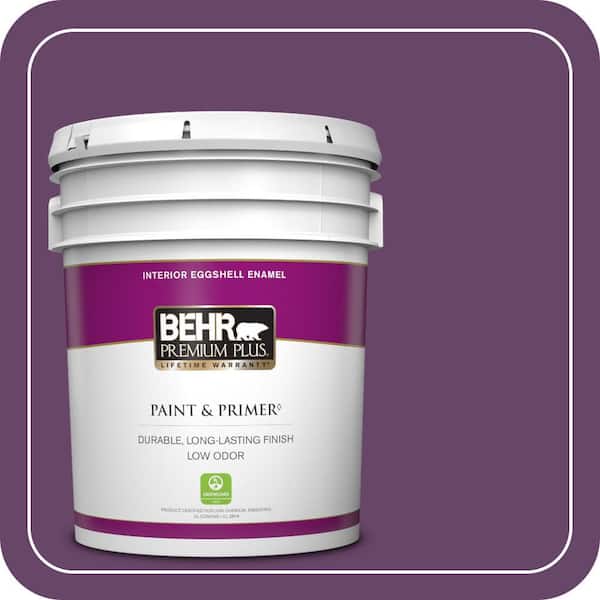 BEHR PREMIUM PLUS 5 gal. #P100-7 Sultana Eggshell Enamel Low Odor Interior Paint & Primer